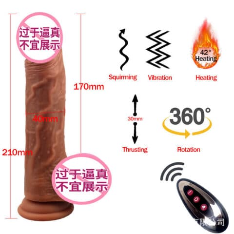 Realistic Automatic Thrusting Silicone Dildo – Female Vibrator with Adjustable Speed & Motion