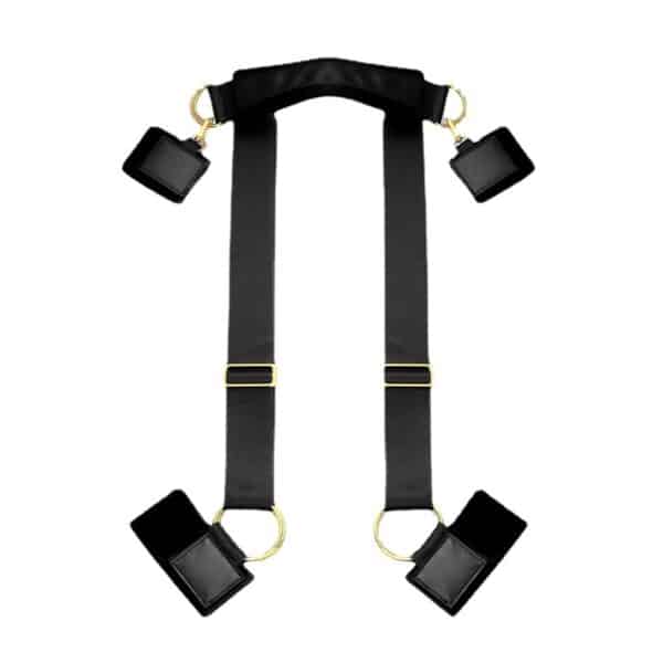 Adjustable BDSM Leg Spreader Restraint – Soft Straps for Forced Position Play & Bondage Control - Image 5