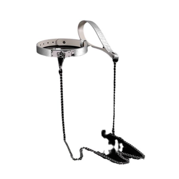 Premium Genuine Leather BDSM Collar – Adjustable K9 Slave Neck Restraint with D-Ring for Leash Play & Submission - Image 2