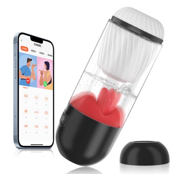 App-Controlled Rotating Tongue & Multi-Frequency Licking Male Masturbator – Realistic Stimulation for Men - Image 4